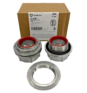 Southwire 1-1/2" Madison Electric LWH-150 wasserdichte Rohrnabe, isoliert (2x) - Bild 1 von 4