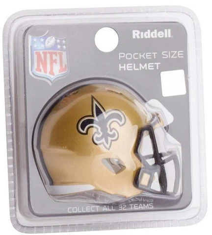 *SALE* NEW ORLEANS SAINTS  NFL SPEED POCKET  PRO FOOTBALL HELMET 2" RIDDELL! Cover