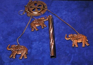 Elephant copper colored wind chime - Picture 1 of 3