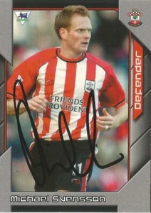 MICHAEL SVENSSON SIGNIERT SOUTHAMPTON 2004/2005 PREMIER STARS HANDELSKARTE + COA - Bild 1 von 1