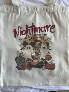 Disney - Retro Style Mickey Mouse And Minnie Halloween Themed Canvas Tote Bag - Picture 1 of 3