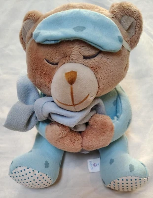 2003 Kids II BRIGHT INSPIRATIONS PRAYER FRIENDS Bear BLUE SLEEP MASK Plush - Image 1 of 4