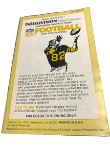 2610-0920-G1 MATTEL FOOTBALL INTELLIVISION INSTRUCTIONS Rare! Vintage LAST ONE - Picture 1 of 2