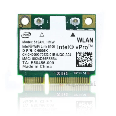INTEL LINK 5100 512AN_HMW PCI-E 802.11N WLAN KARTE WLAN DELL CY256 2,4GHz/5,0GHz - Bild 1 von 4