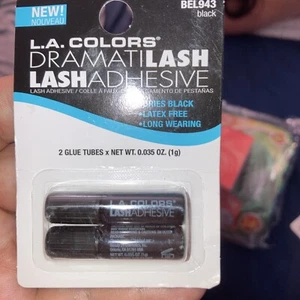 L.A. COLORS DRAMATILASH LASH ADHESIVE Glue Tubes BEL943 Black 2 Pk 2 Tubes - Picture 1 of 3