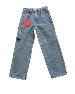 Plugg Boys Jeans Multiple Pockets Denim Medium Stone Blue Size 10 W24" Cotton - Picture 1 of 10
