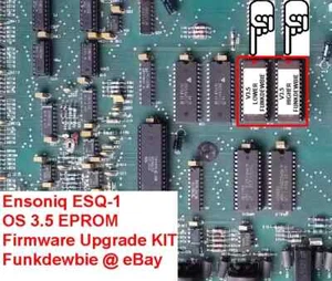 Ensoniq ESQ-1 OS 3.5 EPROM Firmware Upgrade KIT / Brand New ROM Upgrade Chips - Picture 1 of 1