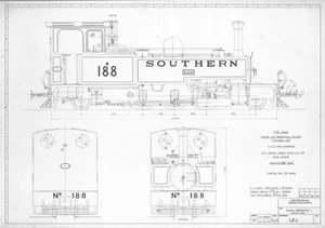 Juego de dibujo calibre 2-6-2 Southern LEW 3 1/2" (unidad = juego en CD) - Imagen 1 de 1