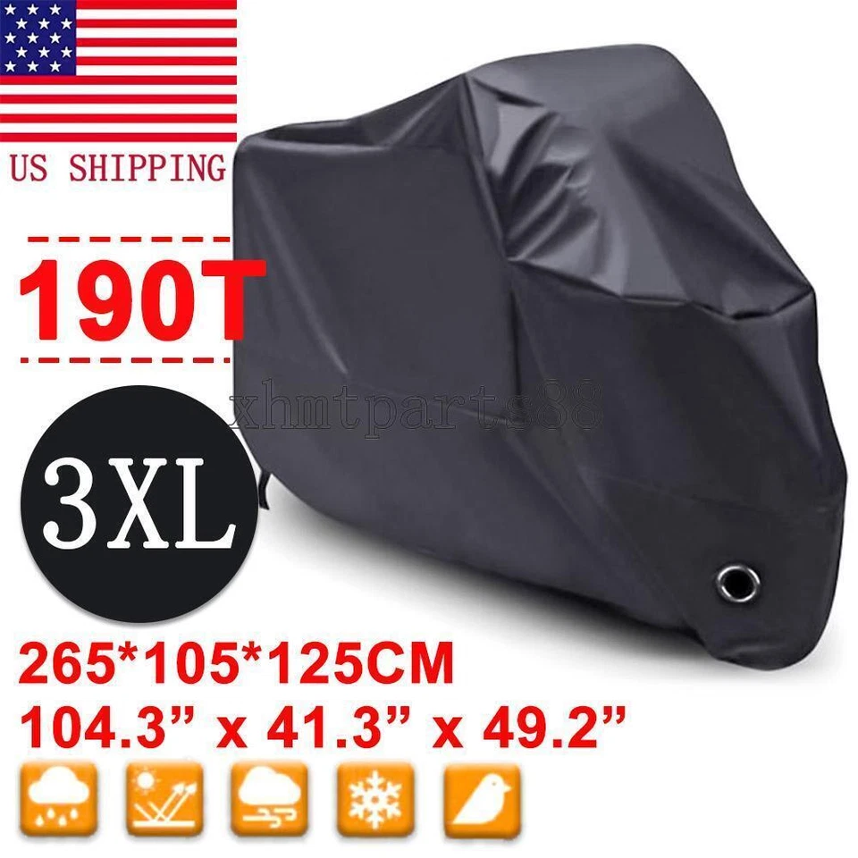 XXXL Motorcycle Cover Protector for Honda Shadow VLX Spirit ACE VT 600 750 1100 - Image 1 of 1