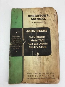 John Deere Van Brunt CC Field and Orchard Cultivator Operator's Manual - Picture 1 of 4