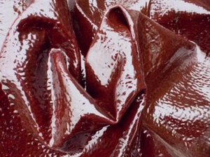 Goatskin leather hide Elephant Grain Embossed Maroon Glossy Patent finish - Picture 1 of 4