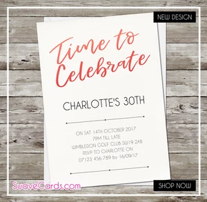 30th 40th Personalised Birthday Invitations Party Invites 18th 21st 50th 60th - Picture 1 of 5