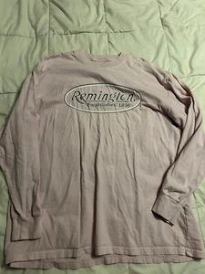 Remington Shirt Mens Large Pink Long Sleeve Shirt Gun Hunting - Picture 1 of 4