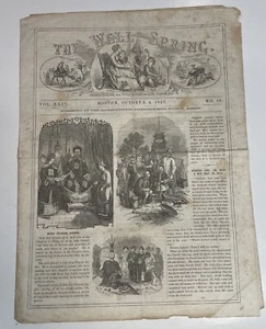 1867 The Well Spring Massachusetts Sabbath-School Society Boston 4 Pages - Picture 1 of 6
