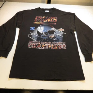 VINTAGE NEW YORK NY GIANTS NFL FOOTBALL Super Bowl LONG SLEEVE SHIRT Mens L - Picture 1 of 3