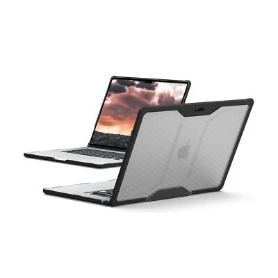 Funda UAG MacBook Air 15" 2023-2025 - Agarre táctil resistente transparente, Plyo Ice/Negro Foto 1 de 4