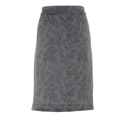 Elle NEW $40 Sz 2 Gray Lace Print Polyester Spandex Pencil Skirt - Image 1 of 4