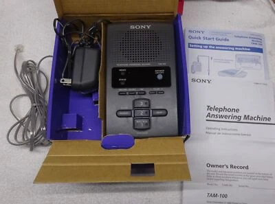 ** SONY - CONTESTADOR AUTOMÁTICO TELEFÓNICO TAM-100 - con CAJA ORIGINAL - Bonito con 3 LÍNEAS Foto 1 de 3