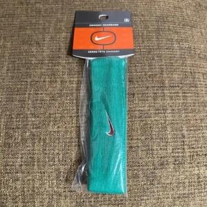 Diadema para sudar vintage Nike Swoosh verde y rojo Swoosh - Nueva - Imagen 1 de 3