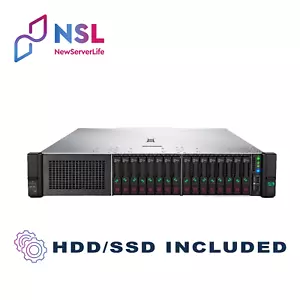 HP DL380 Gen10 16SFF 2x Gold 6132 2,6GHz =28C 128GB P408i-a 2x 1,2TB SAS 4xRJ45 - Bild 1 von 3