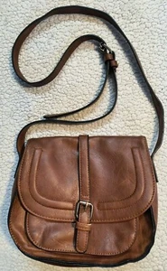 AFKOMST Women's Boho Luxury Soft Leather Saddle Bag Crossbody Purse Snap Close - Picture 1 of 9