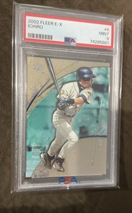 2002 Fleer E-X Baseball #6 Ichiro Suzuki PSA 9 Seattle Mariners