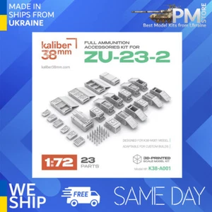 Calibre 38mm K38-A001 1/72 Remolcado 23x152mm Antiaéreo ZU-23-2 Cañón Automático - Imagen 1 de 2