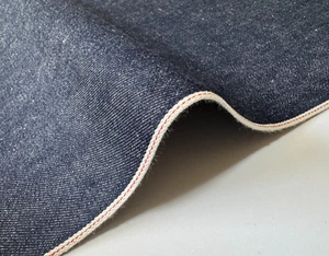 13 oz indigo denim fabric(naby blue) with selvage by the yard, Japanese denim - Picture 1 of 6