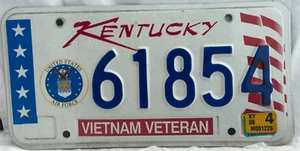 2004 Kentucky Air Force Vietnam Veteran License Plate #61854 - Picture 1 of 1
