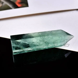 50-60mm Natural Green Fluorite Quartz Crystal Point Wand Hexagonal Stone Obelisk - Picture 1 of 12