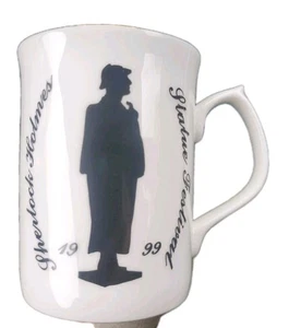 The Return of Sherlock Holmes Society London England 1999 White Black Gold Rim - Bild 1 von 8