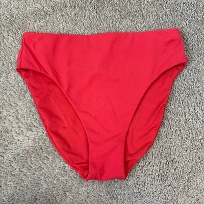 Robin Piccone Ava High Waist Bikini Bottom Sandia Red S - Image 1 of 4