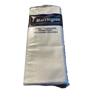 Vintage 13 BARRINGTON PERMA-PREST HANDKERCHIEFS 35% Cotton - 65% Polyester NWT - Picture 1 of 3
