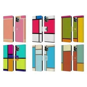 HEAD CASE HUED TILES LEATHER BOOK CASE & WALLPAPER FOR APPLE iPHONE PHONES - Picture 1 of 12