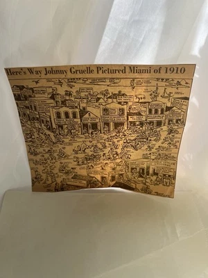 Johnny Gruelle Tintenillustration "Early Miami" 8x8" - Bild 1 von 4
