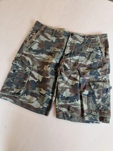 Pantalón Corto Carga Quicksilver Para Hombre W38 Verde Camuflaje Bolsillos Caminar Senderismo Camuflaje - Imagen 1 de 13