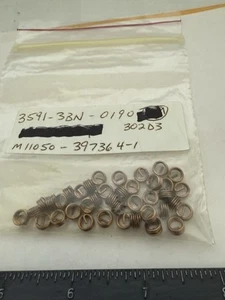 New Qty (18) 10-32 X .190” (1D) Bronze Locking Helicoil Inserts, 3591-3BN190 - Picture 1 of 3