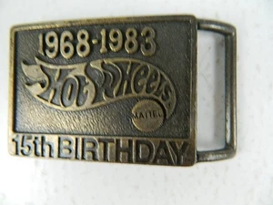 Vintage 1982 Hot Wheels 15th Birthday 1968-1983 Gürtelschnalle - Bild 1 von 5