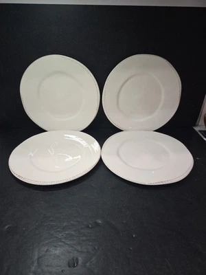 Libbey Farmhouse Dinner Plates Set, FH-503 242, Cream Ivory Plates, Set of 4 - Image 1 of 4