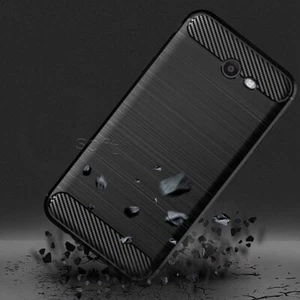 Black - Soft Brushed Protective Case Cover for Samsung Galaxy J7 (2017) SM-J727U - Picture 1 of 2