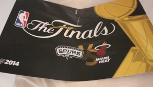 POSTER San Antonio Spurs vs Miami Heat 2014 Finals Stadium Issued Sports Genuine - Picture 1 of 2