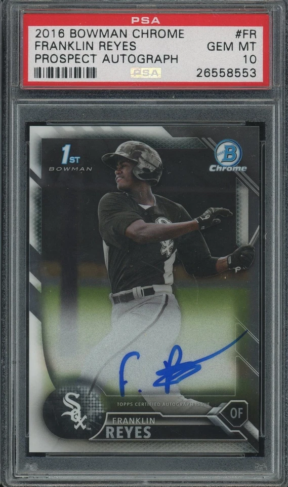 2016 Bowman Chrome Prospect Auto #BCAP-FR Franklin Reyes PSA 10 GEM MINT RC - Image 1 of 1