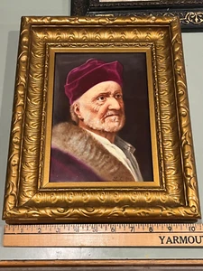Victorian KPM style Rembrandt’s Father porcelain portrait plaque signed LZ 1913 - Picture 1 of 4
