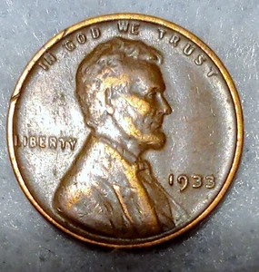 1933 Lincoln Wheat Cent Great Depression Coin Ungraded Circulated - Picture 1 of 2