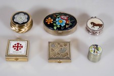 LOTTO N.6 SCATOLETTE PORTA PILLOLE VINTAGE IN METALLO