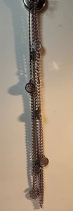 VINTAGE Monet NECKLACE SLIVER TONE MULTIPLE STRAND DESIGNER  - Picture 1 of 4