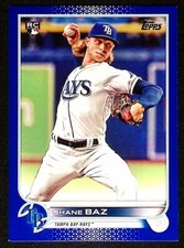 Shane Baz - 2022 Topps #421 Royal Blue Parallel1 - Rookie Card - Rays
