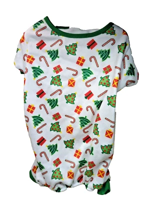 Белый зеленый красный собаки одежды Рождество PJS деревья конфеты трости подарки M средний - Изображение 1 из 4