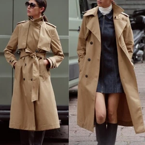 NEW ZARA water repellent toffee trench 3811 size L - Picture 1 of 2