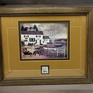 Charles Wysocki print Birch Point Cove With Collectors Stamp Matted & Framed - Picture 1 of 15